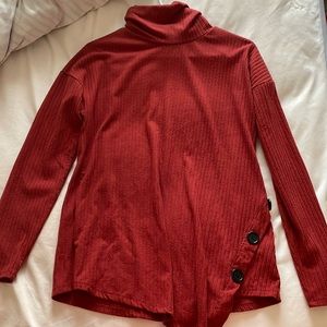 Rust colored long sleeve turtle neck